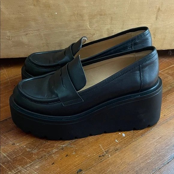 Maeve Black Platform Loafers - Picture 2 of 6